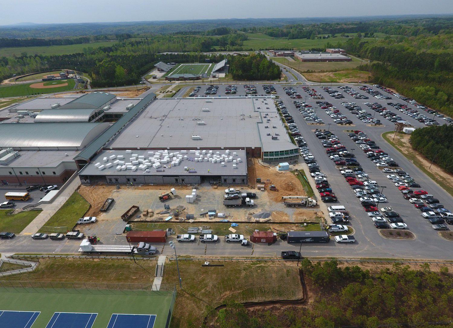 Paulding adding to fast growing high school while removing old gym