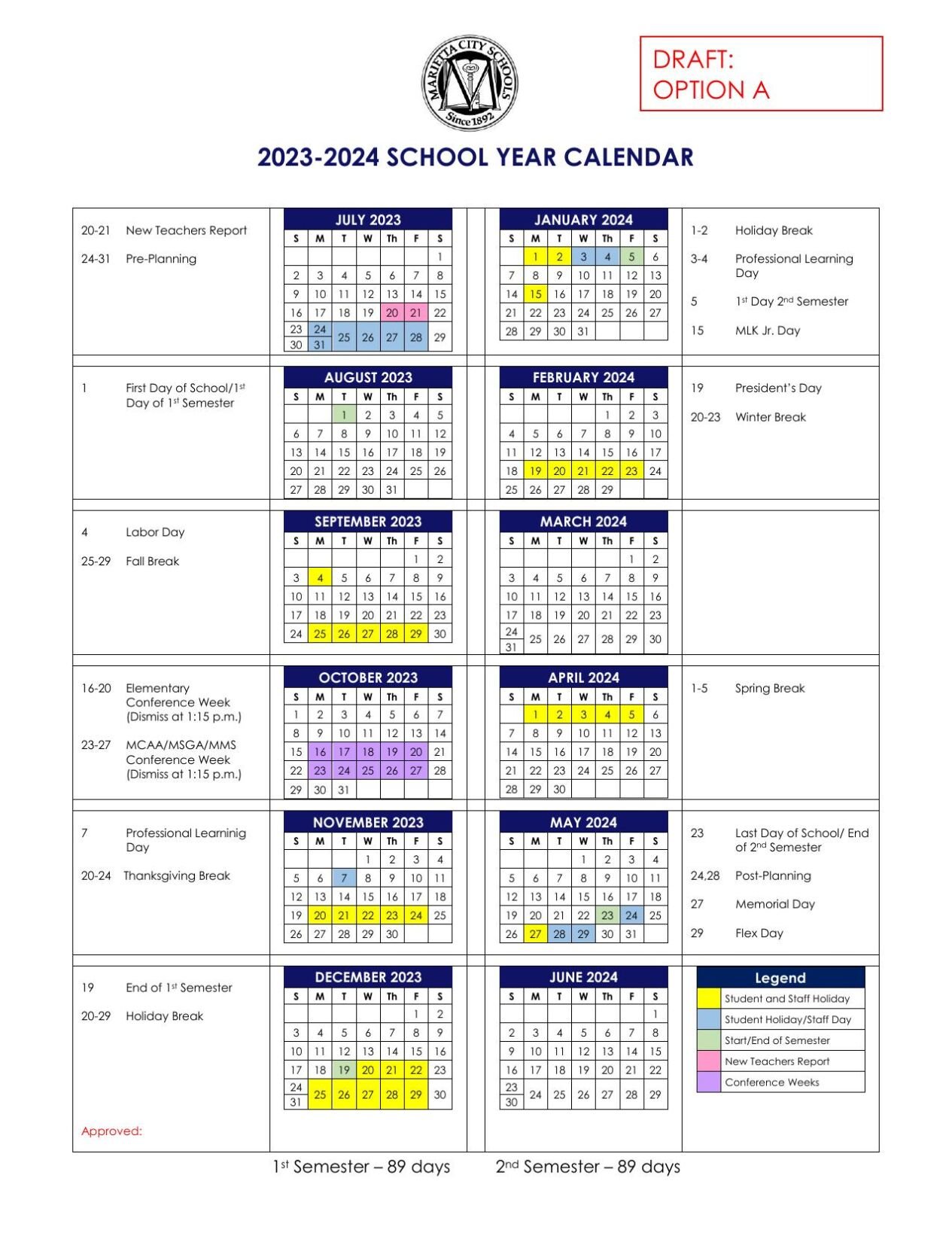North Cobb Christian School Calendar 2024 - Free Printable 2024 