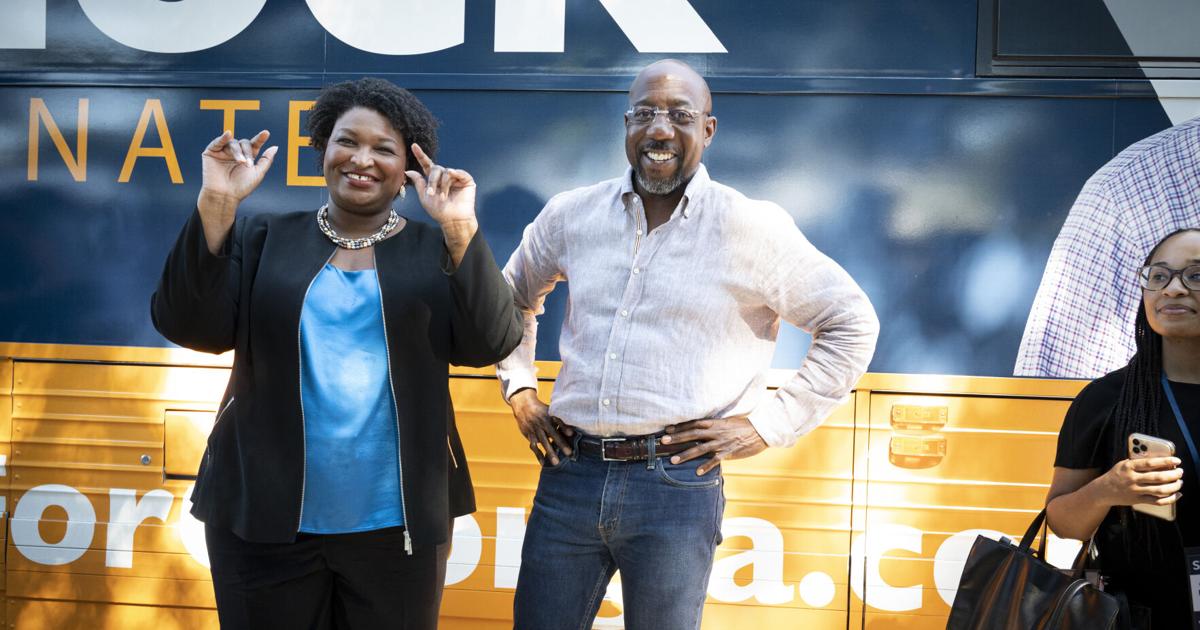 Abrams, Warnock decry 'inhumane' healthcare policy in joint Marietta ...