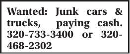 Wanted: Junk cars & trucks, paying