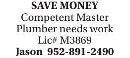 SAVE MONEY Competent Master Plumber
