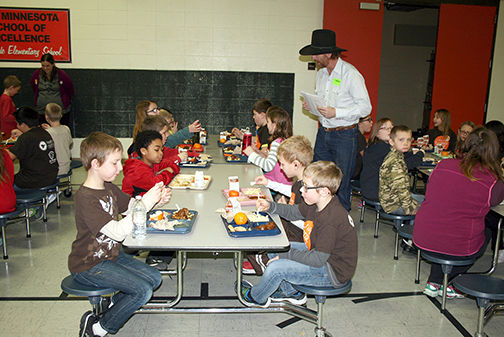 Tim Nies, a member of the CMCA, attended Farm2School lunch at Rippleside Elementary.