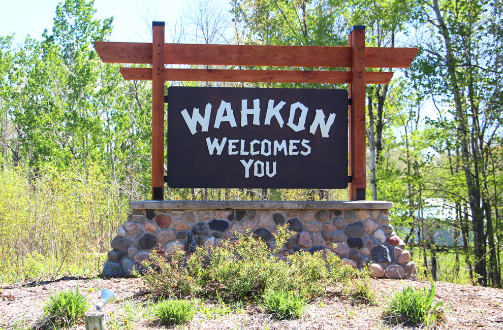 Wahkon welcomes a brand new sign