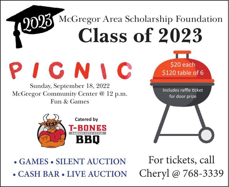 McGregor Area Scholarship Foundation Class of 2023 Picnic