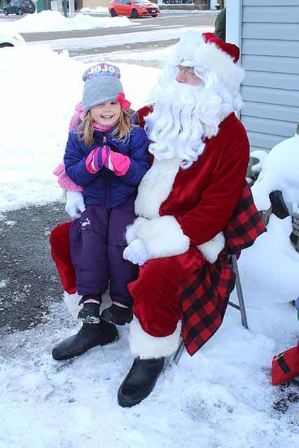 Emily Dehn with Santa