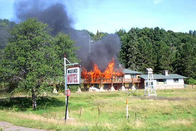 Fire Consumes Vacant Garrison Motel Message Media Local