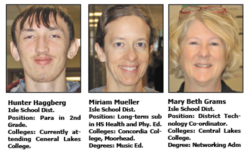 Isle, Onamia school districts new staff for 2023/24 Mille