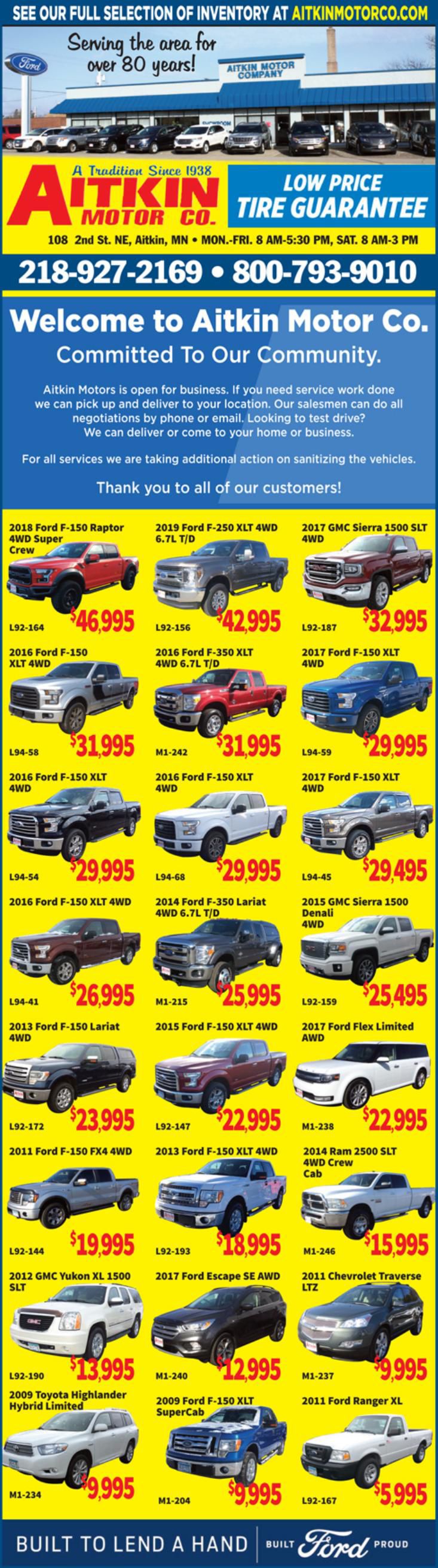 Aitkin Motors 050220 messagemedia.co