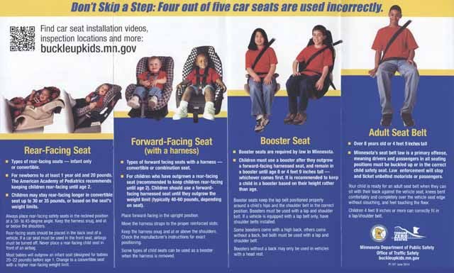 Tzd Coalition Holds Car Seat Clinic, Rear Facing Car Seat Laws Mn