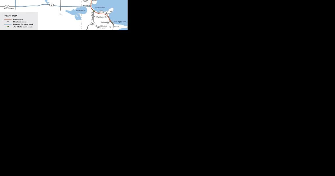 Hwy. 169 south of Garrison closes, detours April 29–May 3 - Vimarsana News