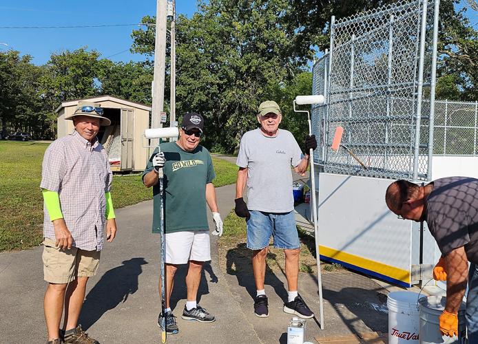 Aitkin’s new pickleball court painting