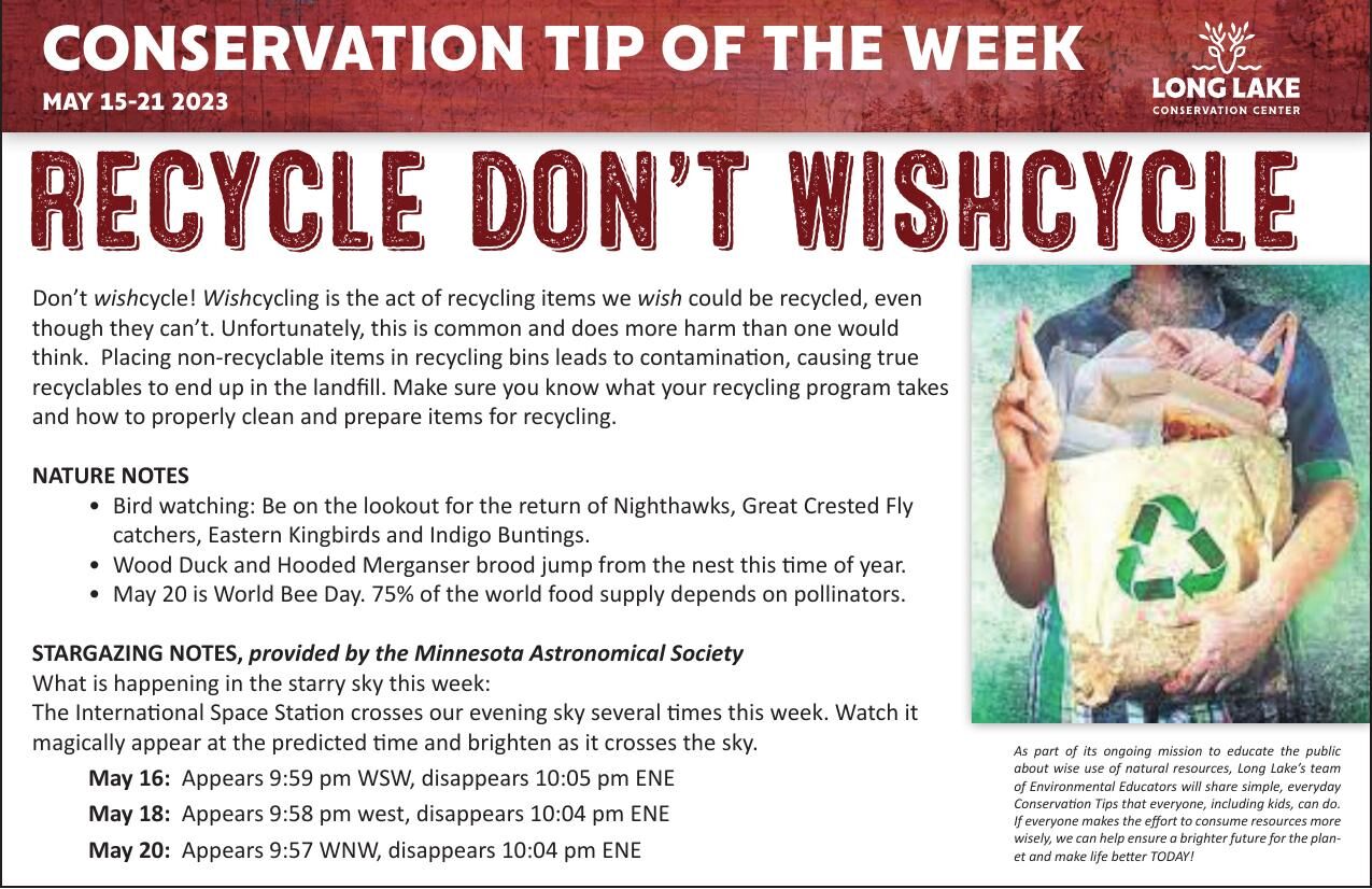 Conservation tip of the week