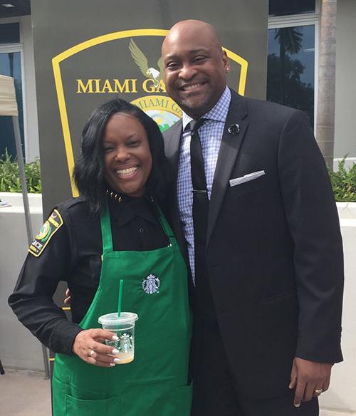 Miami Gardens Police Chief Delma Noel Pratt With State Sen Oscar