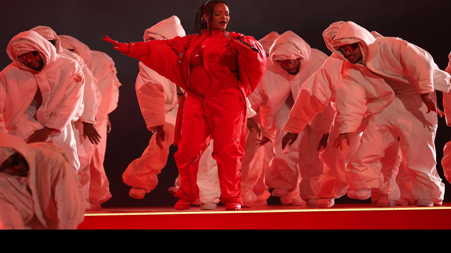 Rihanna Soars In Super Bowl Halftime Show; Reveals New Baby Bump