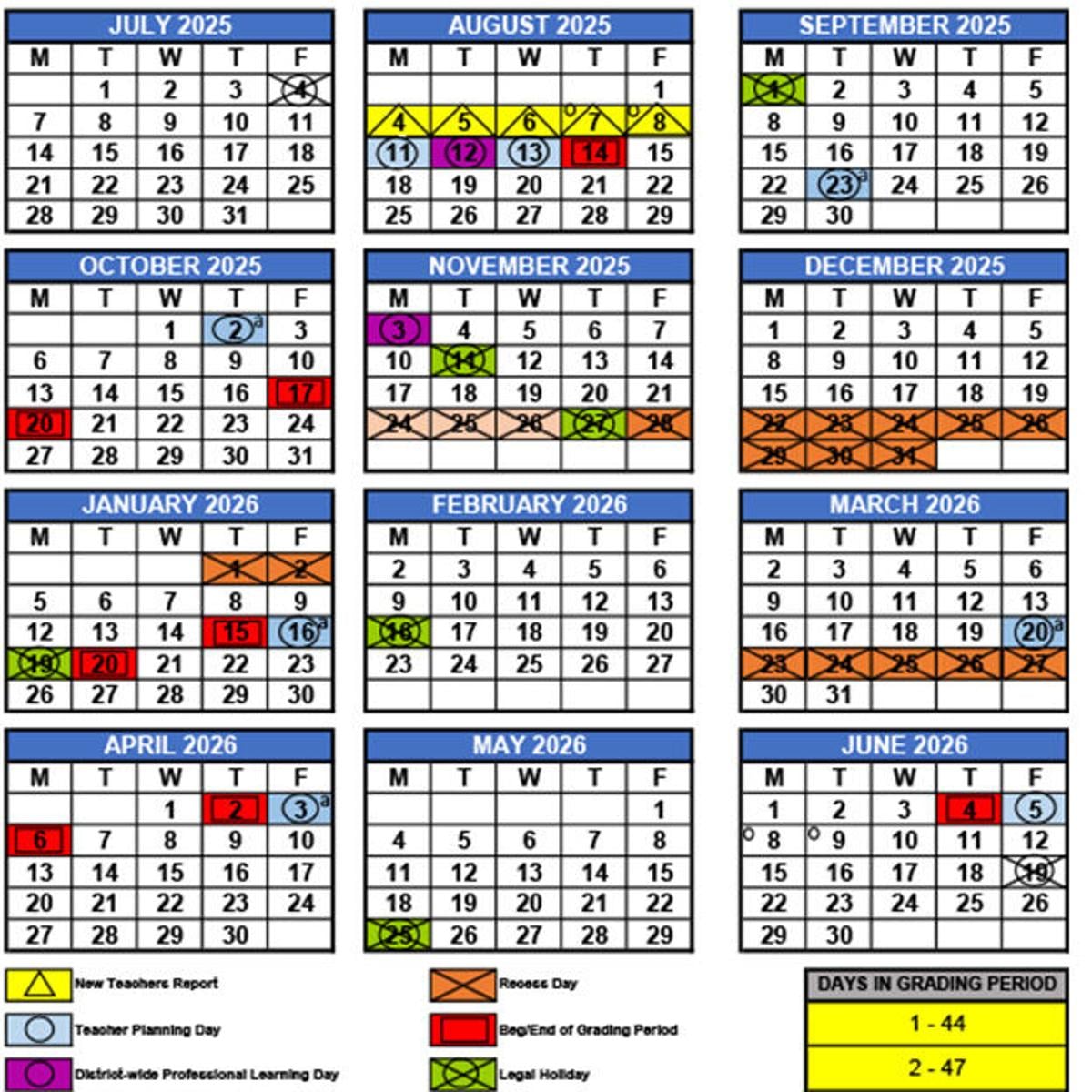 Miami-Dade County Public Schools 2025 - 2026 Calendar ...