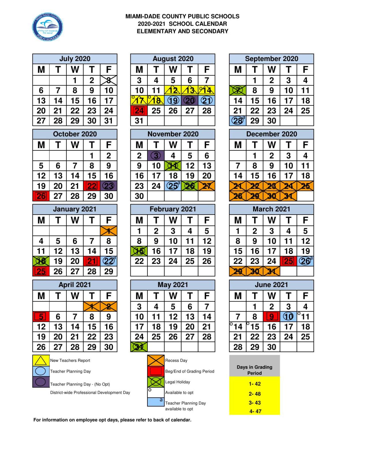 Miami Dade 2021 22 School Calendar Texas Map