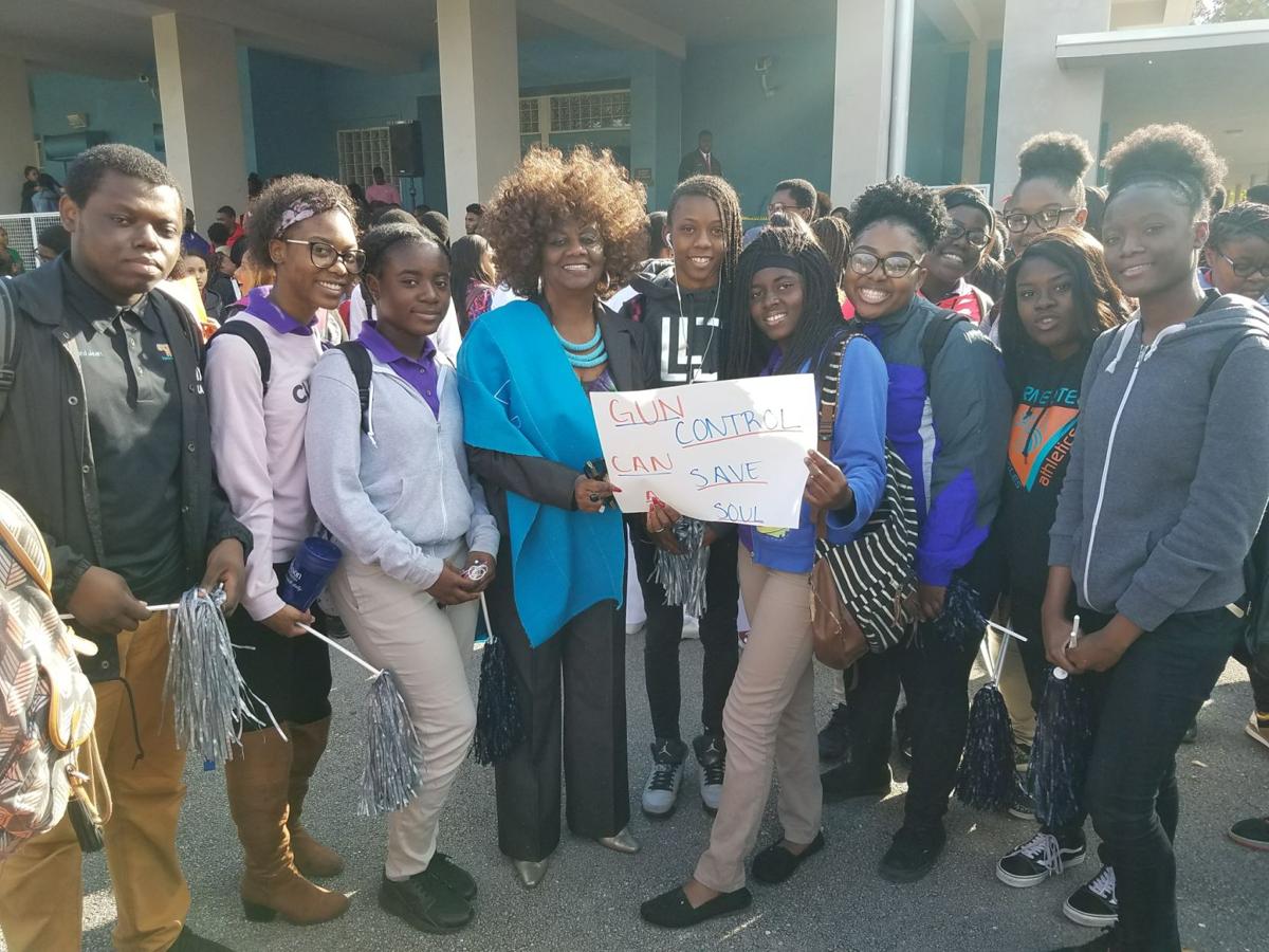Students at William H. Turner Technical Arts Senior High School