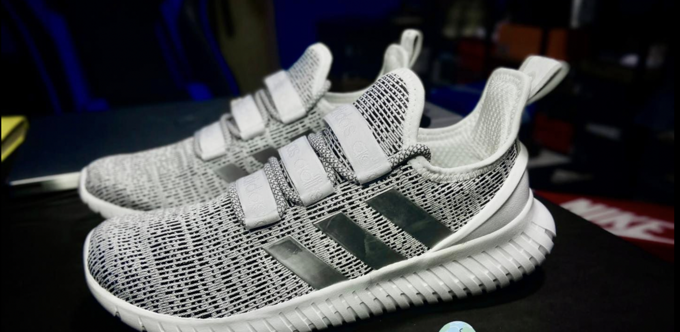 adidas gazelle silver green womens ADIDAS x YEEZY BOOST 350 V2 Size 12 Black Multi-Color Woven Mixed Fabr –  Sui Generis Designer Consignment main image 1