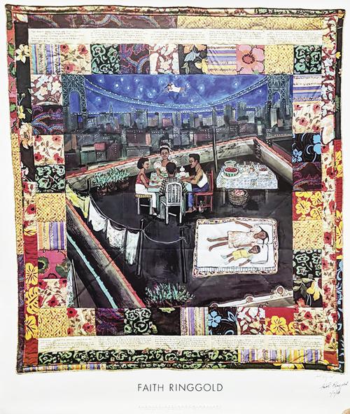 Faith Ringgold’s quilt “Tar Beach”