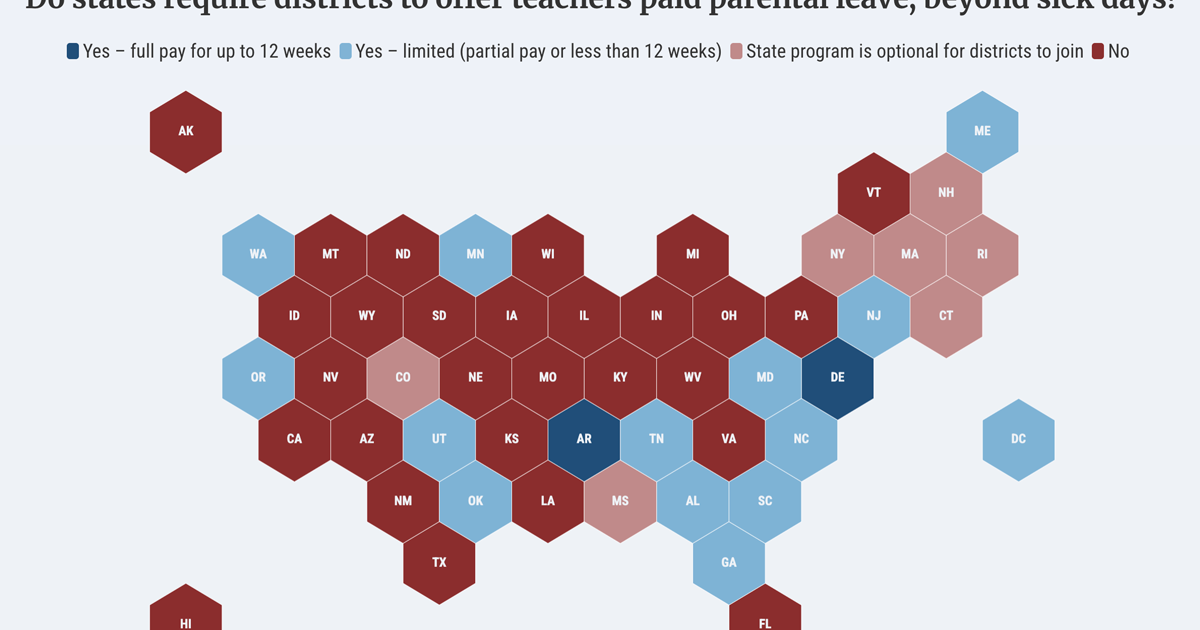 Teachers in 34 states don’t get paid parental leave, new study finds. Florida is one of them