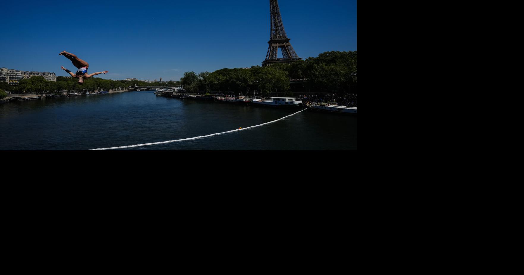 High divers take the plunge in the Seine in a new test of Paris’ reclaimed river