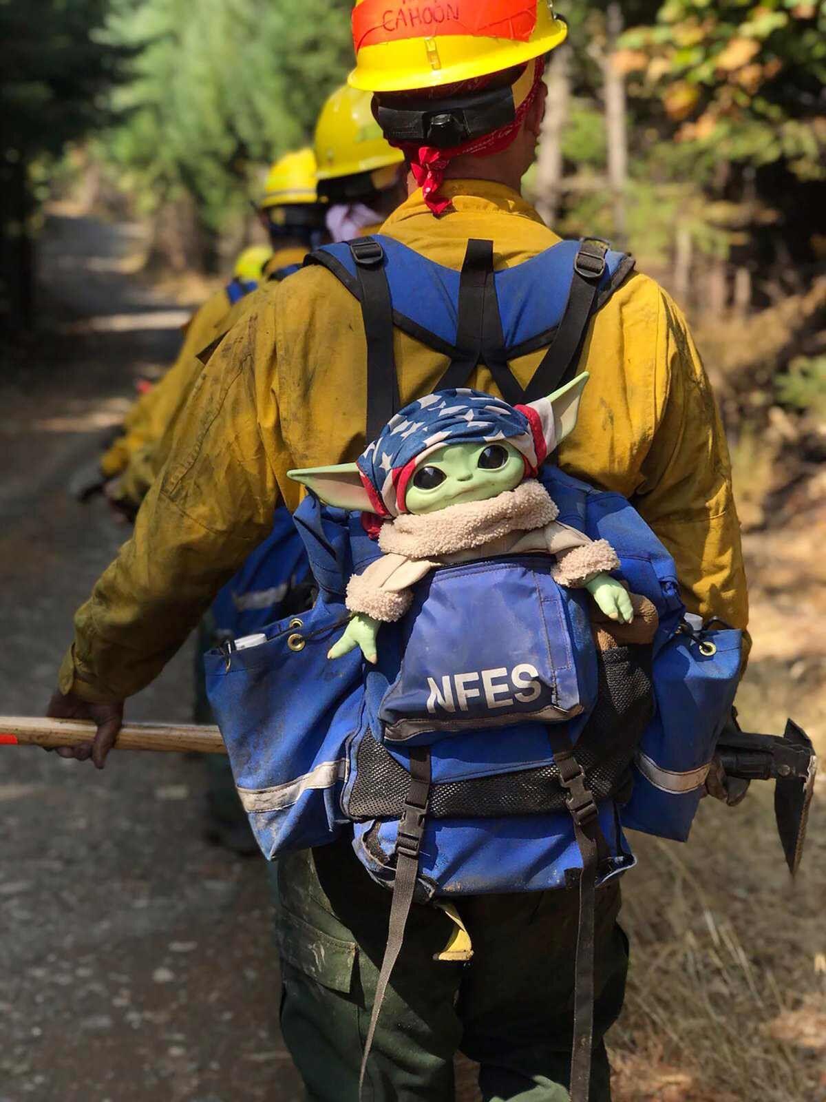 Baby Yoda a boost on Western wildfire lines | Highlands ...