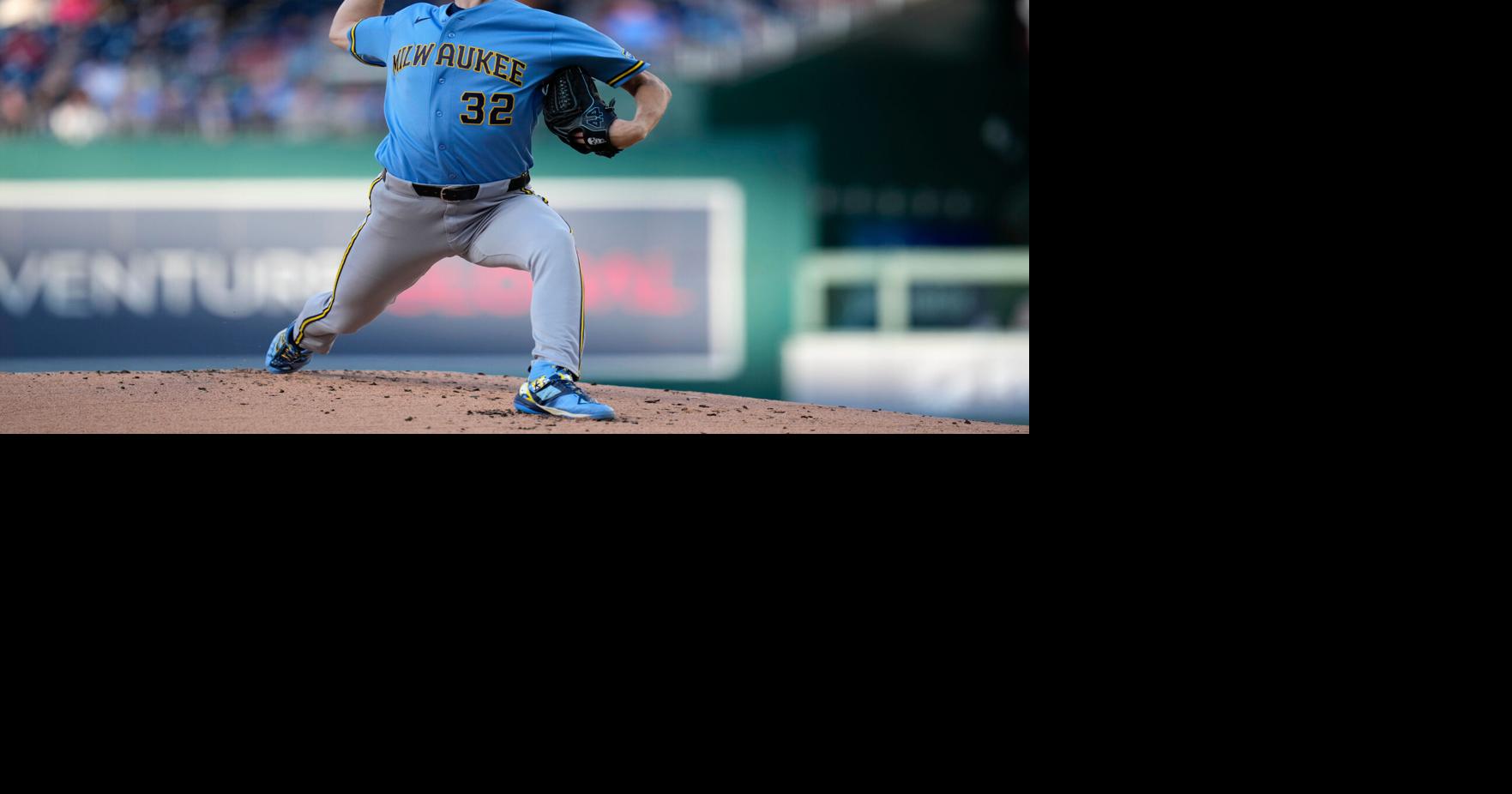 Brewers' Misiorowski, Ashby have combined no-hitter though six innings vs Nationals