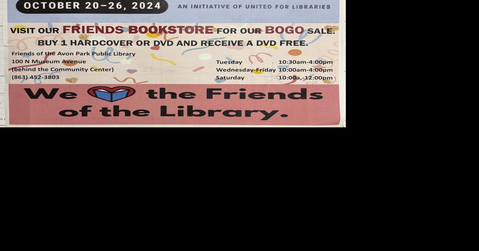 Friends of Libraries week flyer Around Town