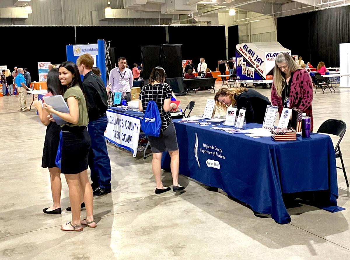 Parkview students at government booths