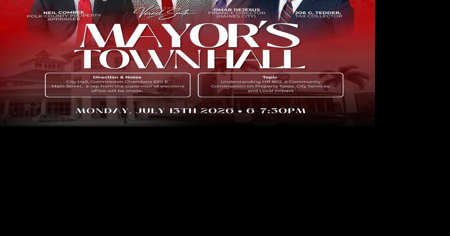 Mayor Vernel Smith to host community Town Hall on Proposed Property Tax Amendment
