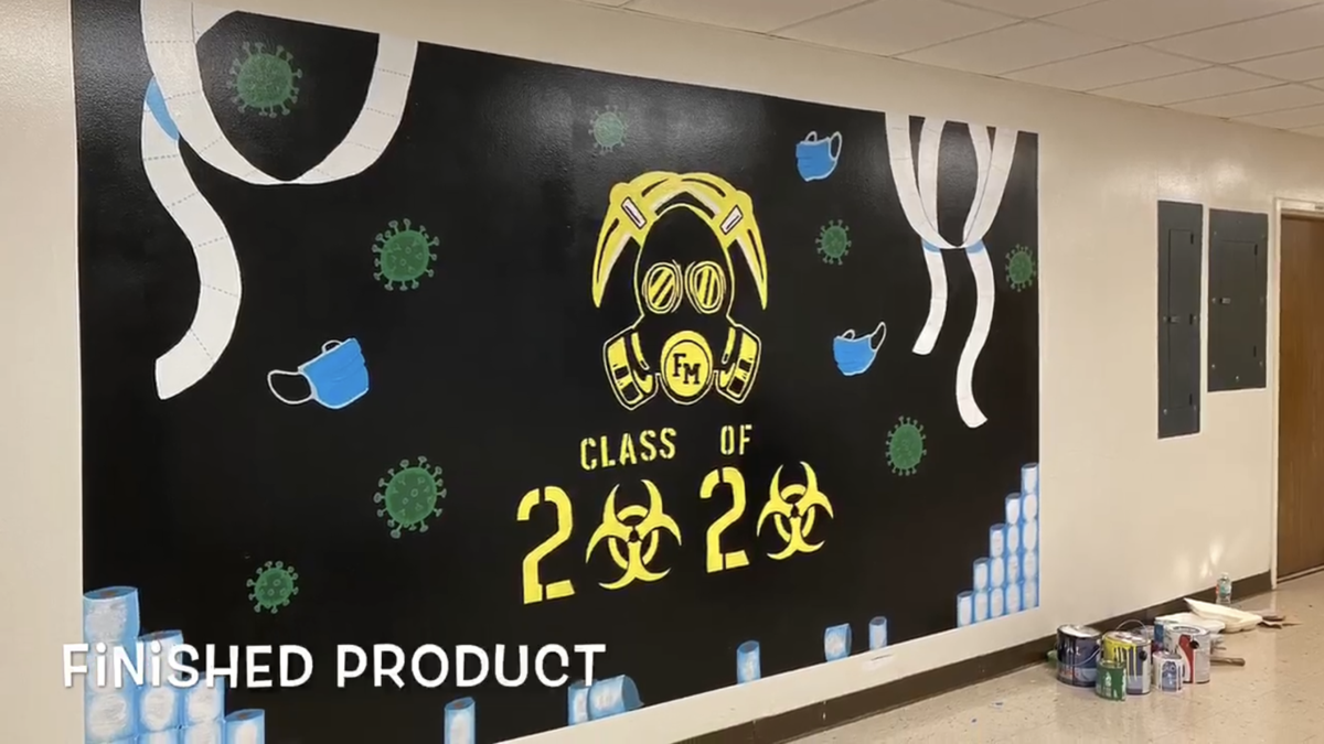 Fort Meade Middle Senior High Seniors Paint Mural Celebrating