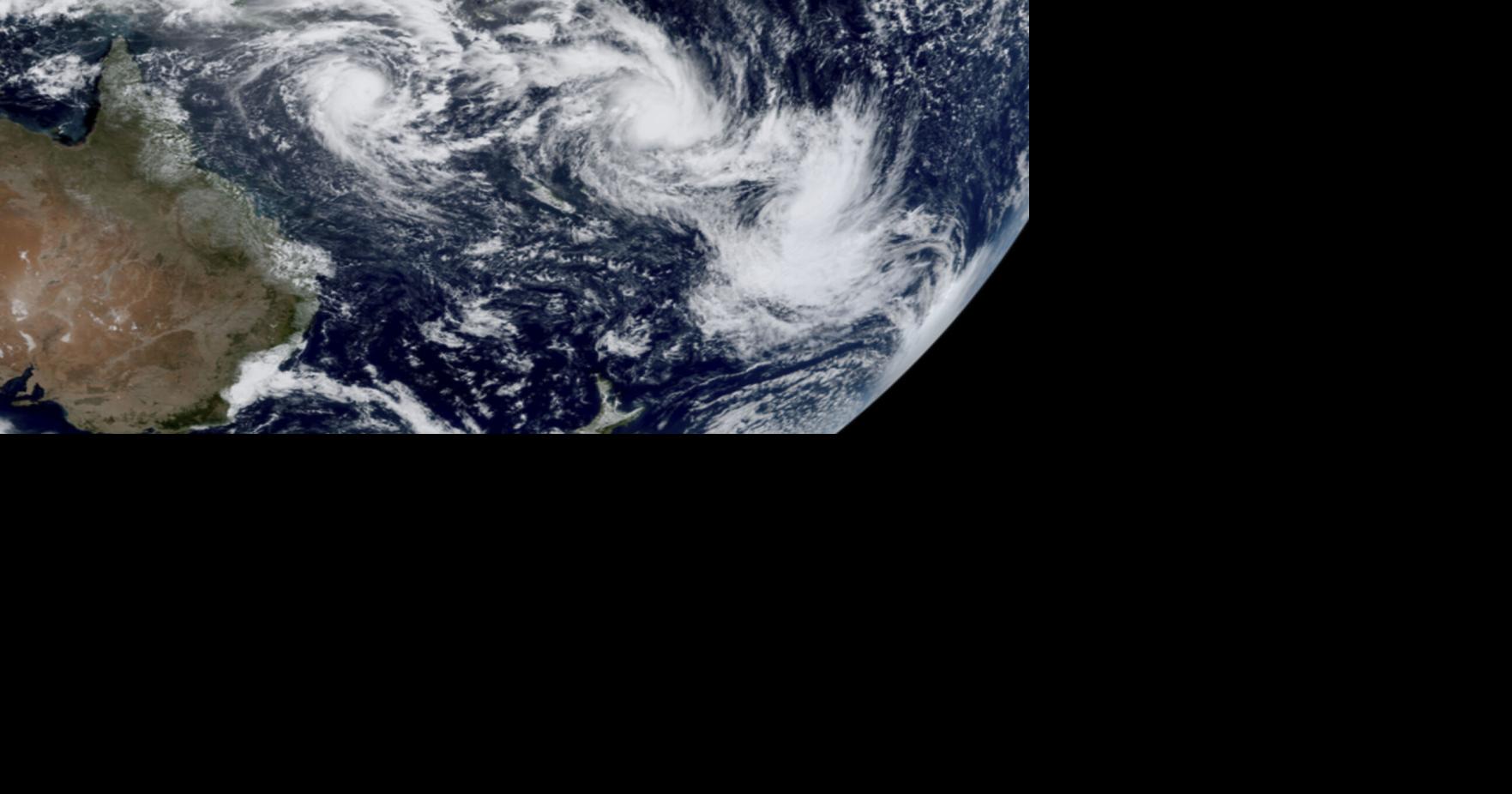 Three tropical cyclones are swirling in the South Pacific ...