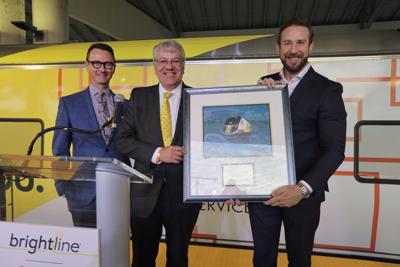 Brightline and Orlando Health unveil branded train | Four Corners Sun ...