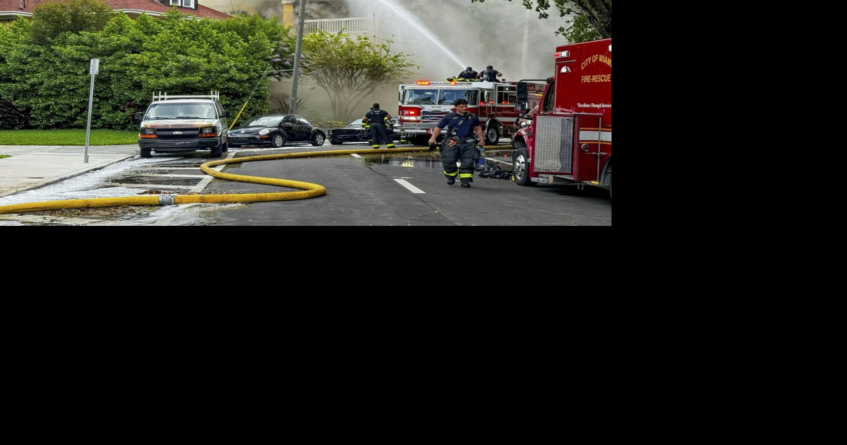 Massive fire at 4-story Miami apartment building displaces at least 40 ...