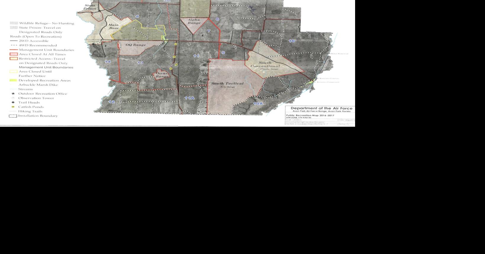 Map of Avon Park Air Force Range