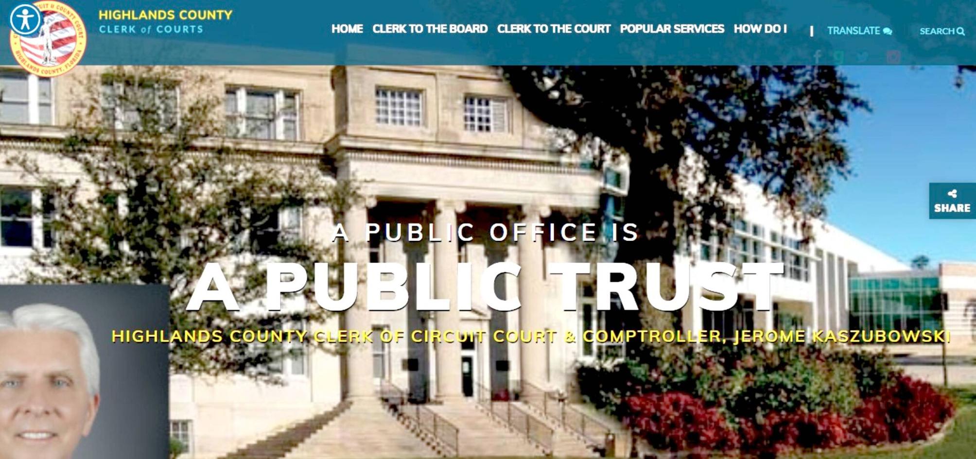 Clerk moves to new website Highlands News Sun midfloridanewspapers com