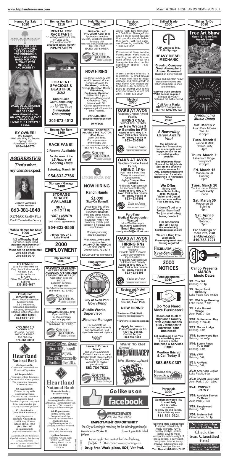 Page C5 Highlands NewsSun