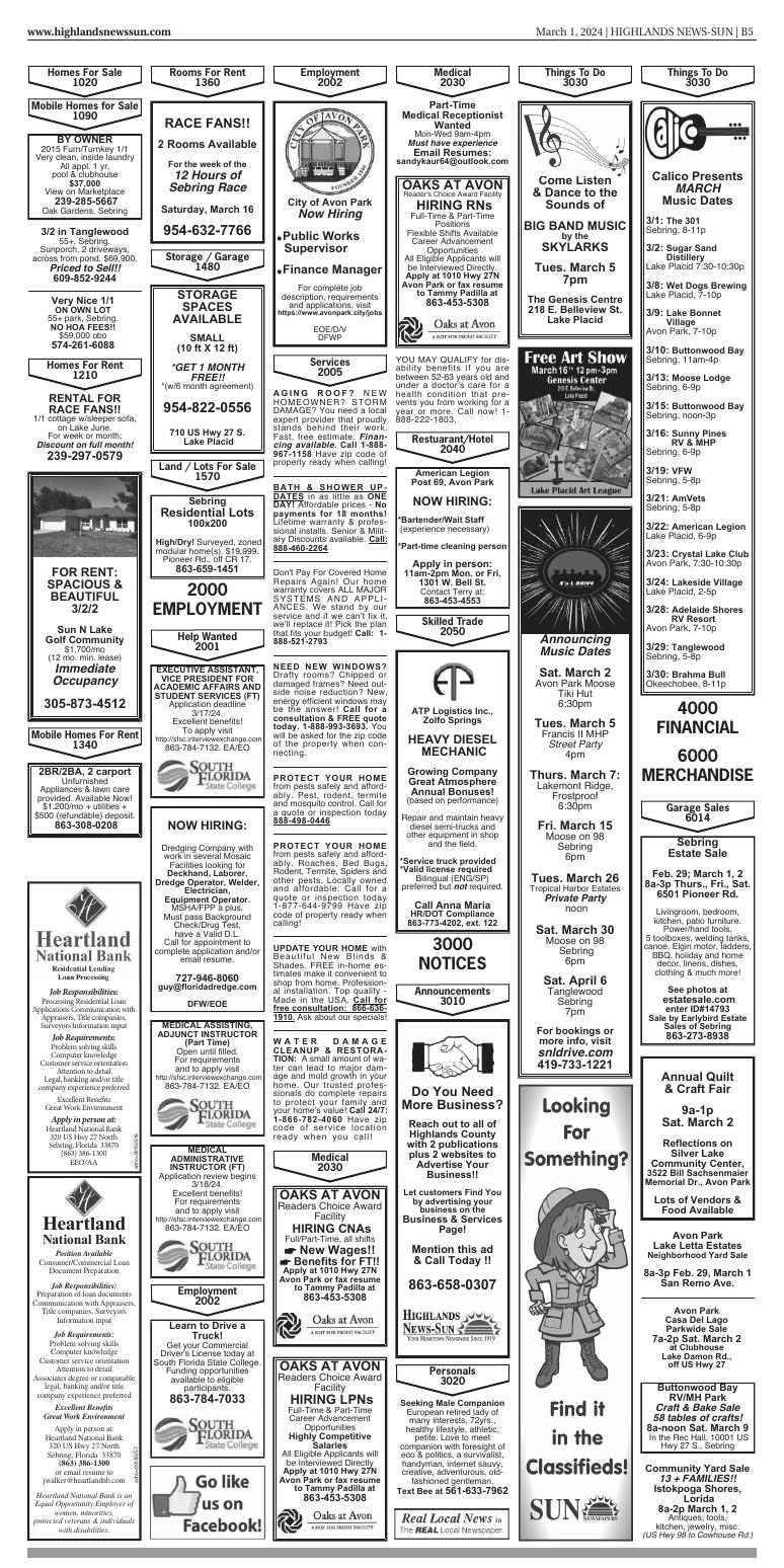 Page B5 Highlands NewsSun