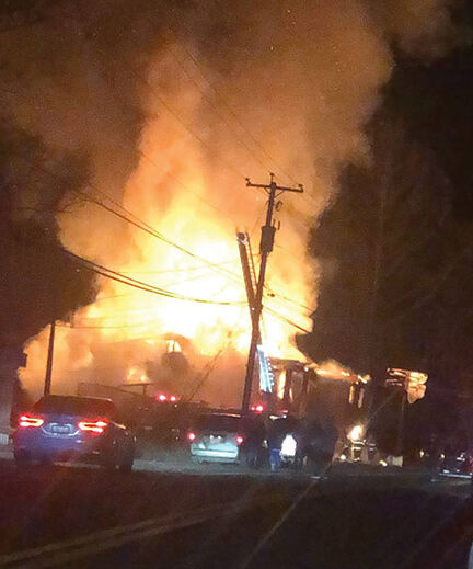 Arson suspected in fire that destroyed former restaurant