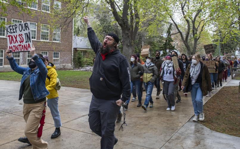 Protesters walk out, march on UM campus in solidarity with Palestinians News