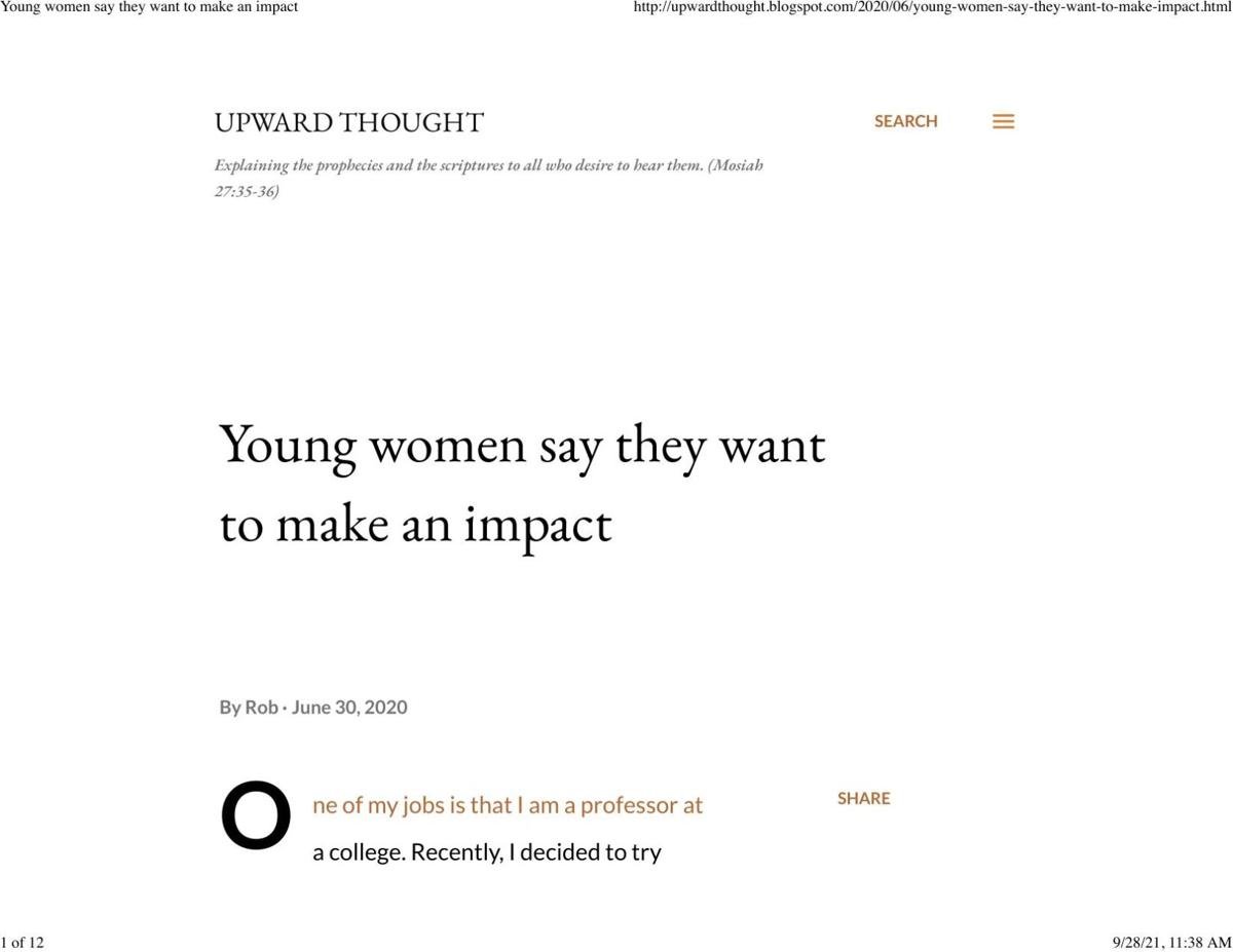 Young women say they want to make an impact