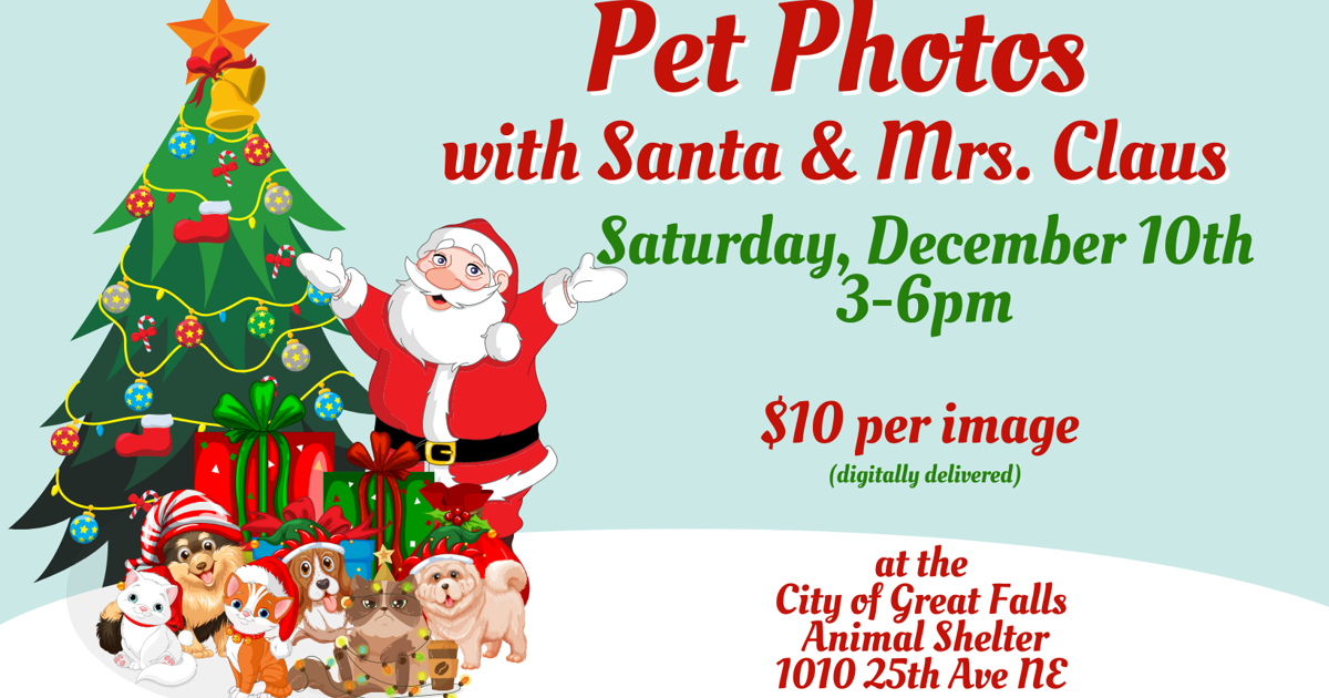Pet pictures with Santa and Mrs. Claus this Saturday at the City of Pet pictures with Santa and Mrs. Claus this Saturday at the City of