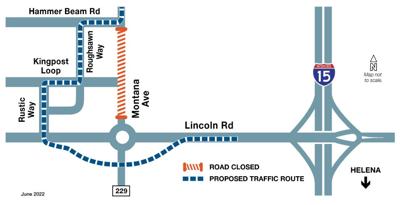 Crews altering detour route on the Lincoln Rd. - Montana to I-15 project