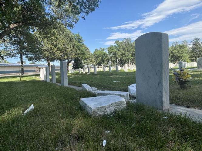 Veterans' headstones damaged by car at Mountview Cemetery in Billings