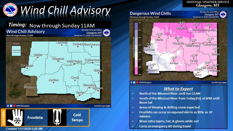 Dangerous wind chills through Friday afternoon higher