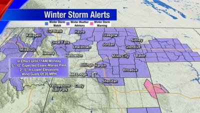 Snow High Winds To Impact Travel Through Monday All Abc Fox Montanarightnow Com