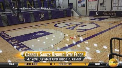 Carroll College Unveils New Gym Floor Inside Pe Center Student