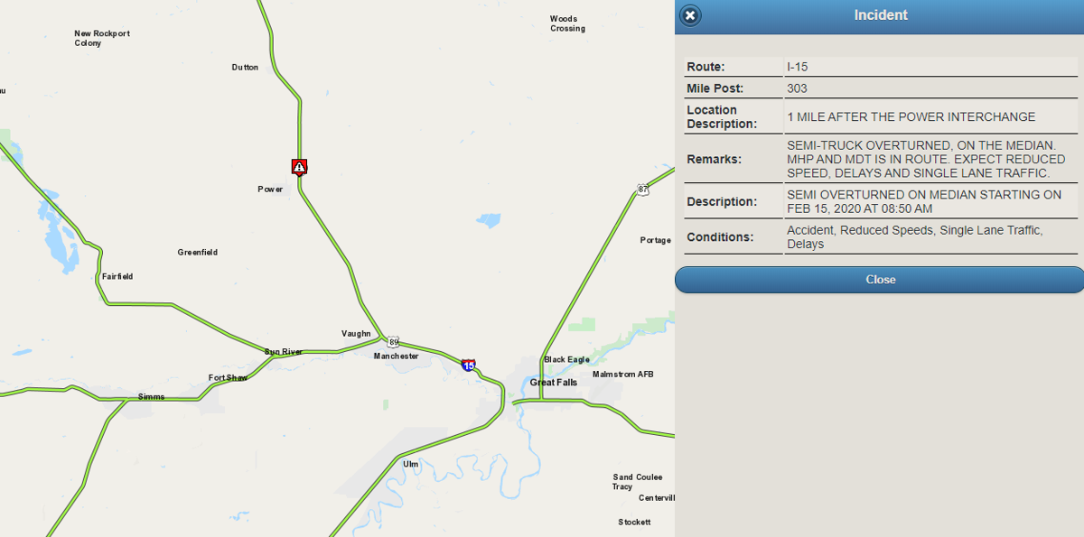 Overturned Semi Truck Causing Single Lane Traffic On I 15 Abc Fox Great Falls Montanarightnow Com Overturned Semi Truck Causing Single Lane Traffic On I 15 Abc Fox Great Falls Montanarightnow Com
