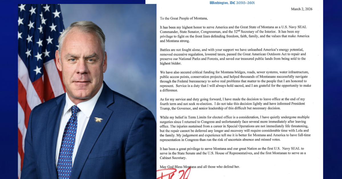 Montana Congressman Ryan Zinke to retire, will not seek reelection Montana Congressman Ryan Zinke to retire, will not seek reelection