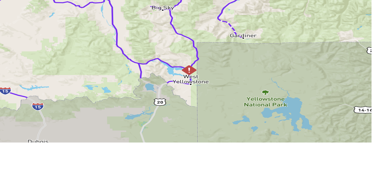 Crash blocking one lane on HWY 191 southbound north of West Yellowstone